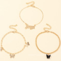 Shangjie OEM tobillera cuban butterfly anklet gold anklets foot jewelry wholesale hiphop anklets